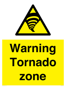 Warning Tornado zone